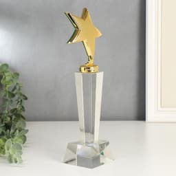 Фигурка стекло «Стела наградная. Золотая звезда», 27.8×6.8×6.8 см