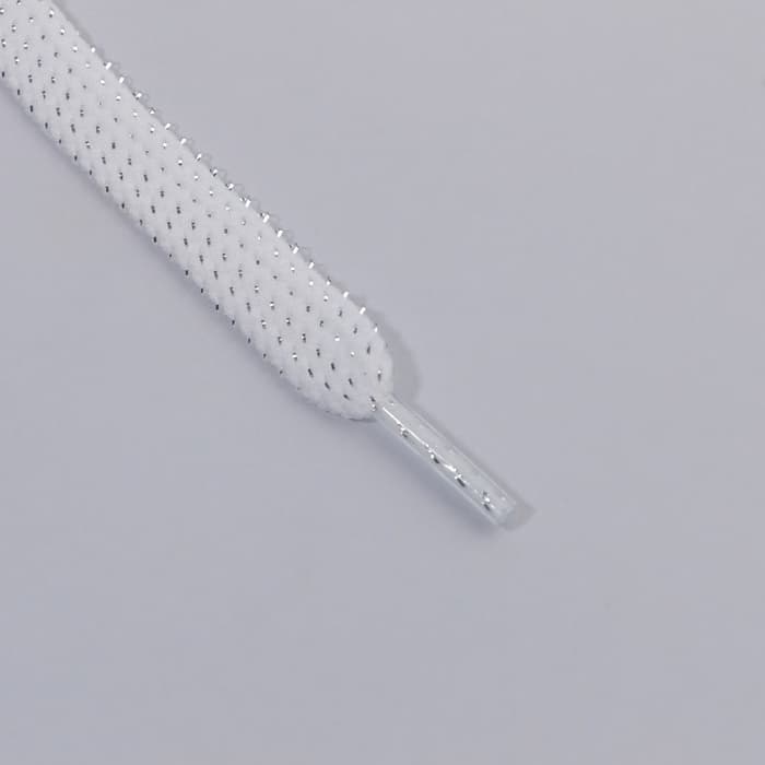 Шнурки для обуви, пара, плоские, 8 мм, 110 см, белые