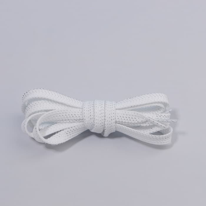 Шнурки для обуви, пара, плоские, 8 мм, 110 см, белые