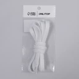 Шнурки для обуви, пара, плоские, 8 мм, 110 см, белые