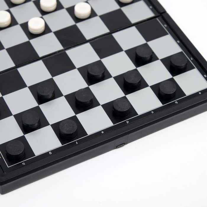 Шашки классические «Игра началась», магнитные, компактные 13×13 см