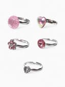 Кольцо «Выбражулька. Романтика», белый, розовое в серебре, безразмерное