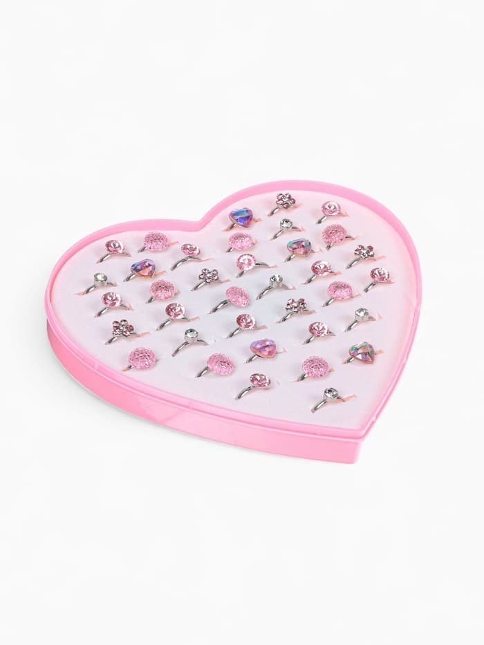 Кольцо «Выбражулька. Романтика», белый, розовое в серебре, безразмерное