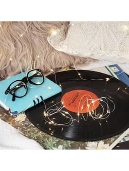 Гирлянда «Нить» 5 м роса, IP20, серебристая нить, 50 LED, батарейки CR2032×2 (в комплекте), свечение тёплое белое