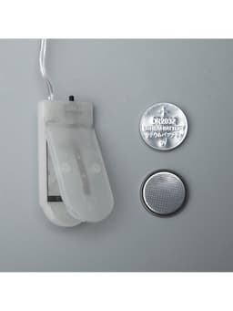 Гирлянда «Нить» 5 м роса, IP20, серебристая нить, 50 LED, батарейки CR2032×2 (в комплекте), свечение тёплое белое