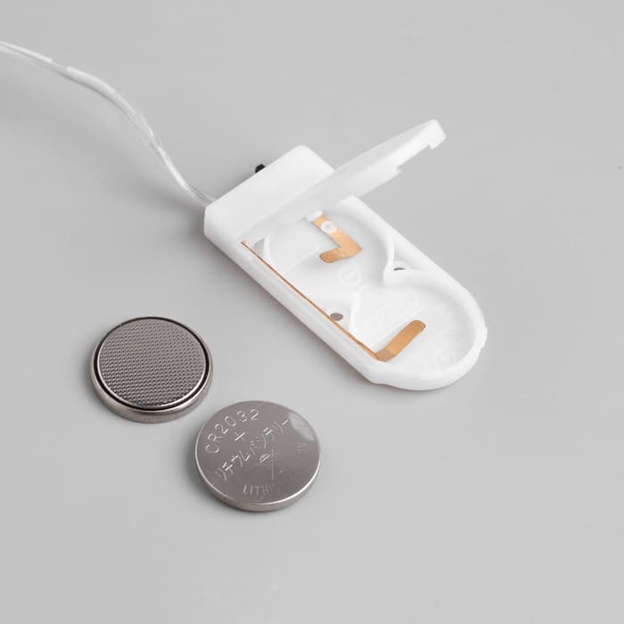 Гирлянда «Нить» 5 м, роса, IP20, серебристая нить, 50 LED, от батареек CR2032×2, свечение мульти