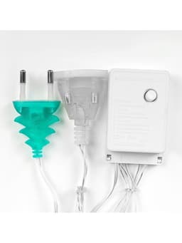 Гирлянда «Бахрома» 2.4×0.9 м с насадками «Звёзды», IP20, прозрачная нить, 138 LED, свечение мульти, 8 режимов, 220 В