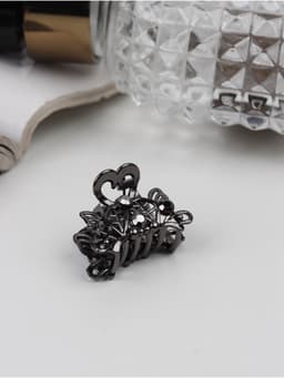 Крабик для волос «Серый блеск», 2.5 см, серебристый