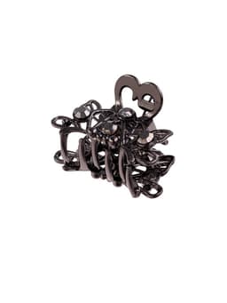 Крабик для волос «Серый блеск», 2.5 см, серебристый