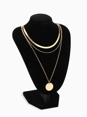 Бюст для украшений QF, 15×16×22 см, h=22 см, чёрный