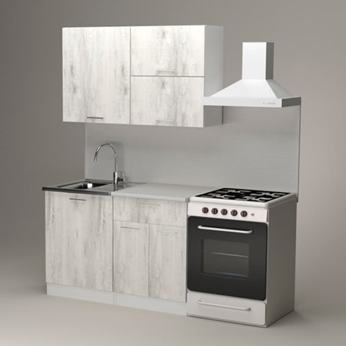 Кухонный гарнитур «Алина лайт», 1200×1570 мм, цвет белый/пайн белый