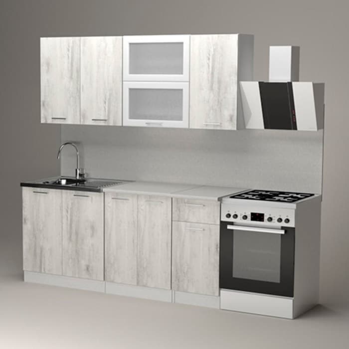 Кухонный гарнитур «Алина макси», 1800×1570 мм, цвет белый/пайн белый