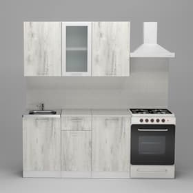 Кухонный гарнитур «Алина медиум», 1400×1570 мм, цвет белый/пайн белый