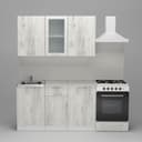 Кухонный гарнитур «Алина медиум», 1400×1570 мм, цвет белый/пайн белый