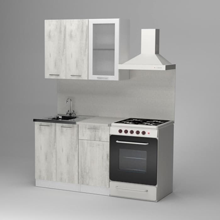 Кухонный гарнитур «Алина мини», 1000×1570 мм, цвет белый/пайн белый