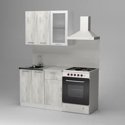 Кухонный гарнитур «Алина мини», 1000×1570 мм, цвет белый/пайн белый