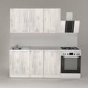 Кухонный гарнитур «Алина нормал», 1500×1570 мм, цвет белый/пайн белый