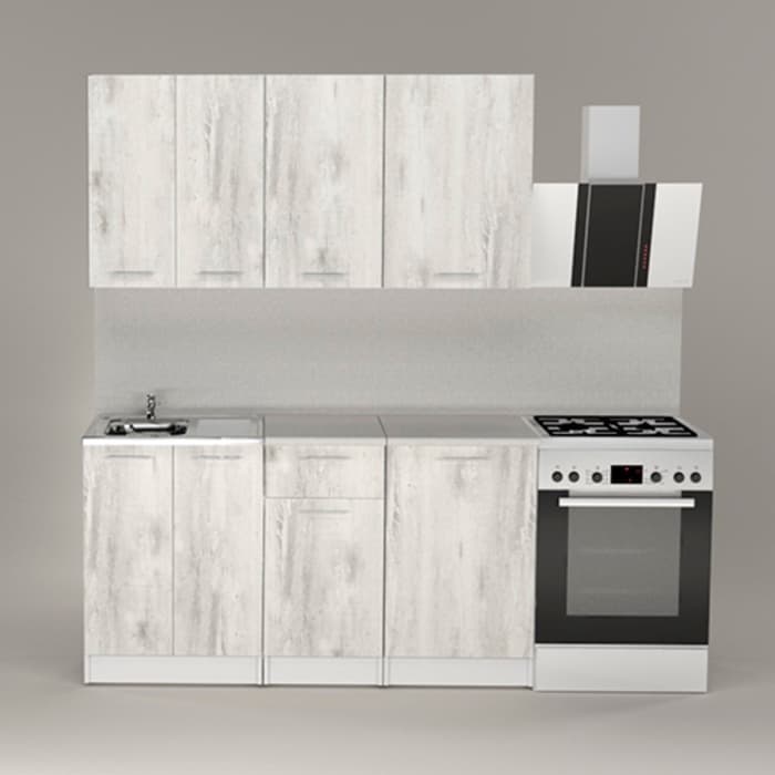 Кухонный гарнитур «Алина нормал», 1500×1570 мм, цвет белый/пайн белый