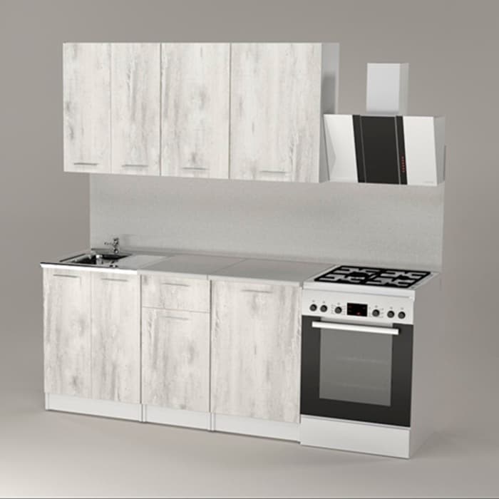 Кухонный гарнитур «Алина нормал», 1500×1570 мм, цвет белый/пайн белый