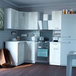 Кухонный гарнитур угловой «Алина прайм», 1200×1400 мм, цвет белый/сахара