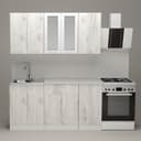 Кухонный гарнитур «Алина стандарт», 1600×1570 мм, цвет белый/пайн белый