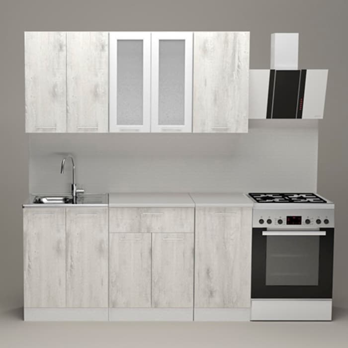 Кухонный гарнитур «Алина стандарт», 1600×1570 мм, цвет белый/пайн белый