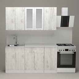 Кухонный гарнитур «Алина стандарт», 1600×1570 мм, цвет белый/пайн белый