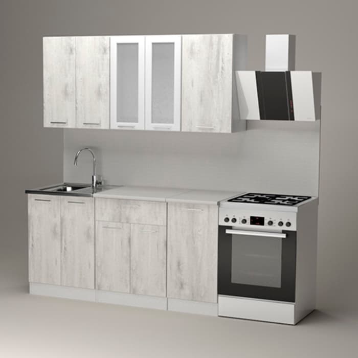 Кухонный гарнитур «Алина стандарт», 1600×1570 мм, цвет белый/пайн белый