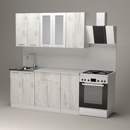 Кухонный гарнитур «Алина стандарт», 1600×1570 мм, цвет белый/пайн белый