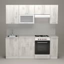 Кухонный гарнитур «Алина ультра», 2000 мм, цвет пайн белый