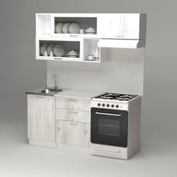 Кухонный гарнитур «Алина экстра», 1700×1570 мм, цвет белый/пайн белый