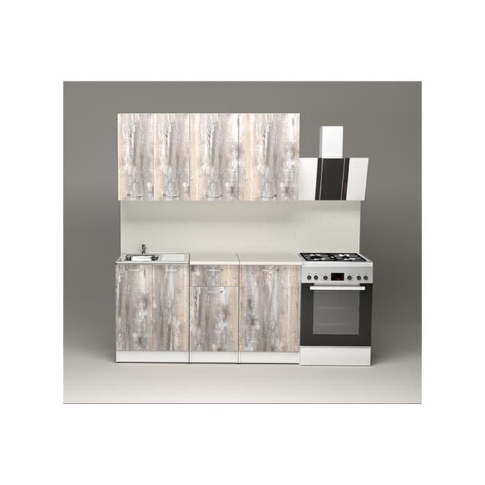 Кухонный гарнитур «Арина нормал», 1500×1570 мм, цвет белый/пайн экзотик