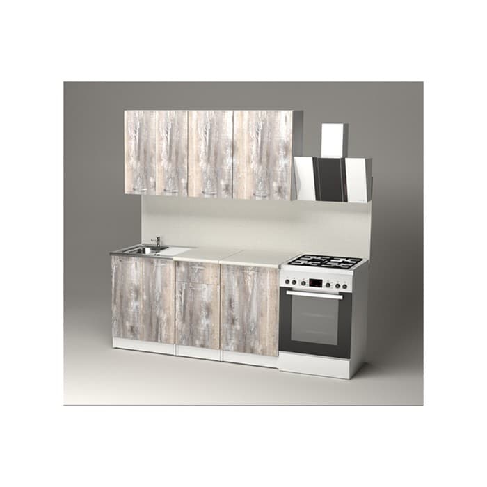 Кухонный гарнитур «Арина нормал», 1500×1570 мм, цвет белый/пайн экзотик