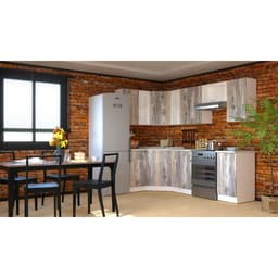 Кухонный гарнитур «Арина оптима», 1300×2500 мм, цвет белый/пайн экзотик