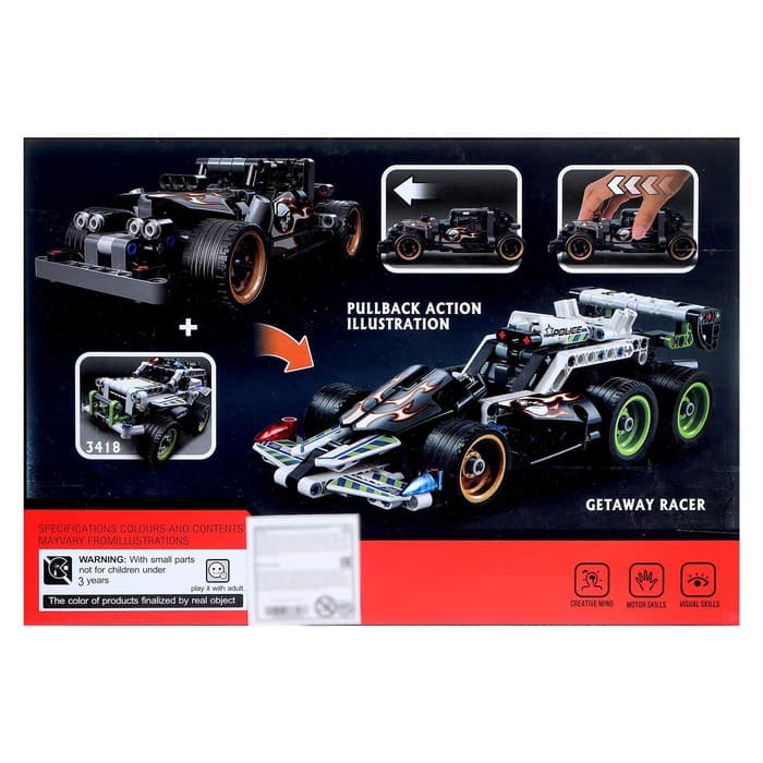 Конструктор с инерционным механизмом «Супергонка» Brick, 170 деталей