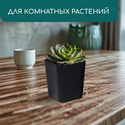 Горшок для рассады, 700 мл, 9×9×10 см, пластик, чёрный, Greengo