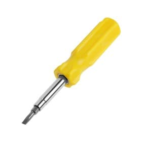 Отвертка комбинированная ТУНДРА, 4 в 1, пластиковая рукоятка, PH1/SL4 PH2/SL5×75 мм МИКС