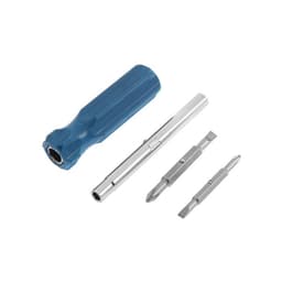 Отвертка комбинированная ТУНДРА, 4 в 1, пластиковая рукоятка, PH1/SL4 PH2/SL5×75 мм МИКС