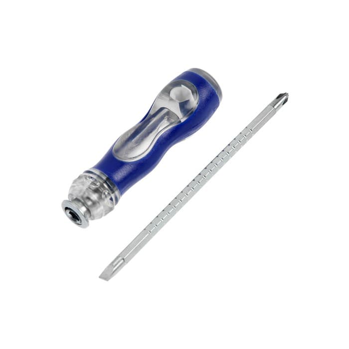 Отвертка комбинированная ТУНДРА, 3 в 1, изменяемая длина, 2К рукоятка, PH2/SL6×75-110 мм