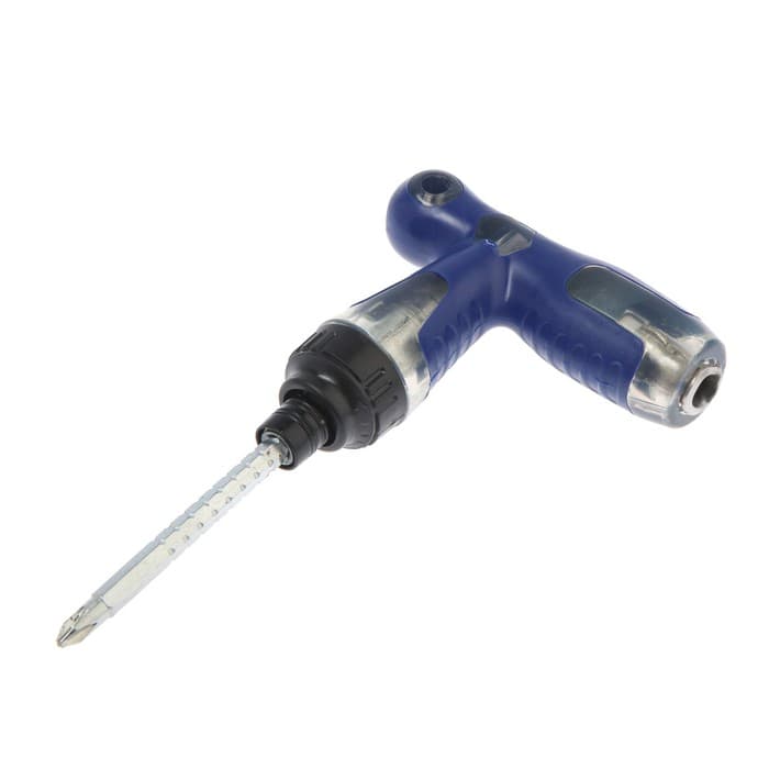 Отвертка комбинированная ТУНДРА, 3 в 1, реверс, 2К рукоятка, PH2/SL6×75-110 мм