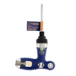 Отвертка комбинированная ТУНДРА, 3 в 1, реверс, 2К рукоятка, PH2/SL6×75-110 мм