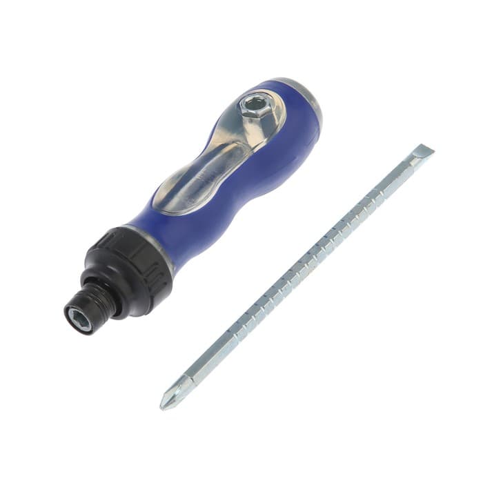 Отвертка комбинированная ТУНДРА, 3 в 1, реверс, 2К рукоятка, PH2/SL6×75-110 мм