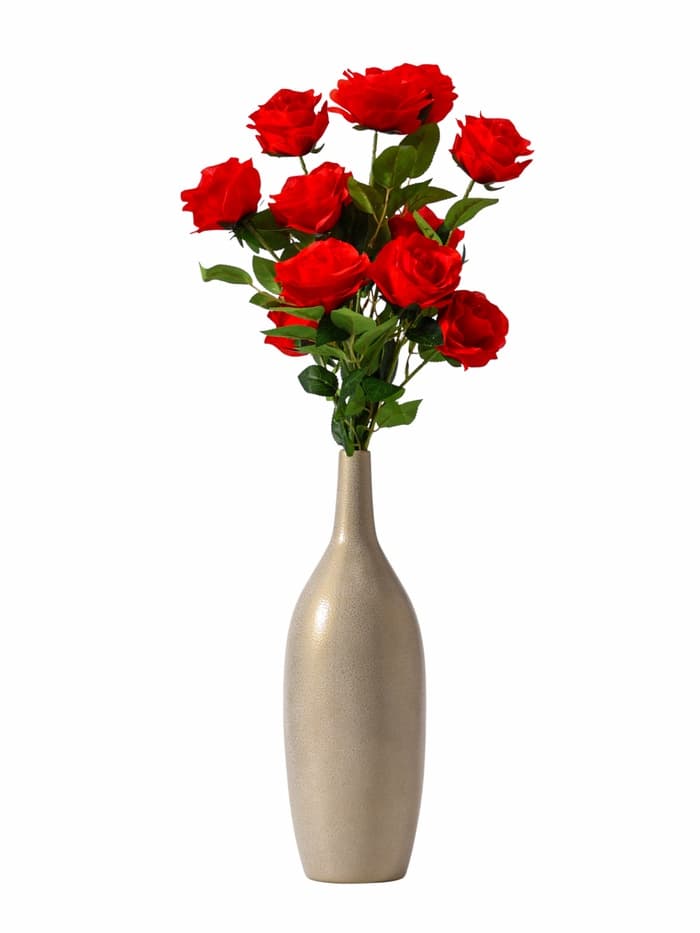 Цветы искусственные «Роза Жанна», 10×61 см, красные