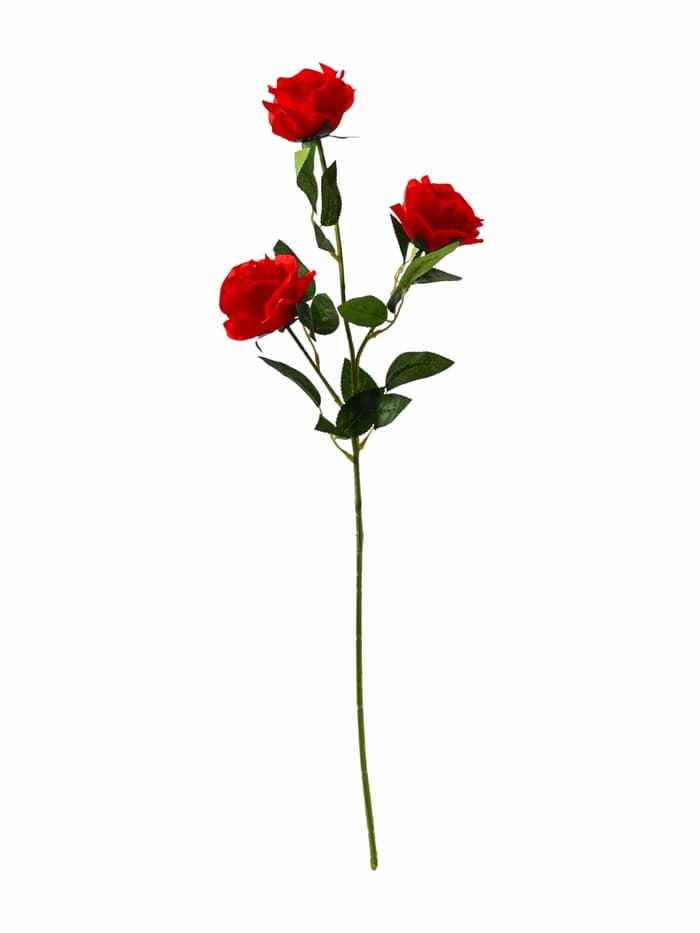 Цветы искусственные «Роза Жанна», 10×61 см, красные