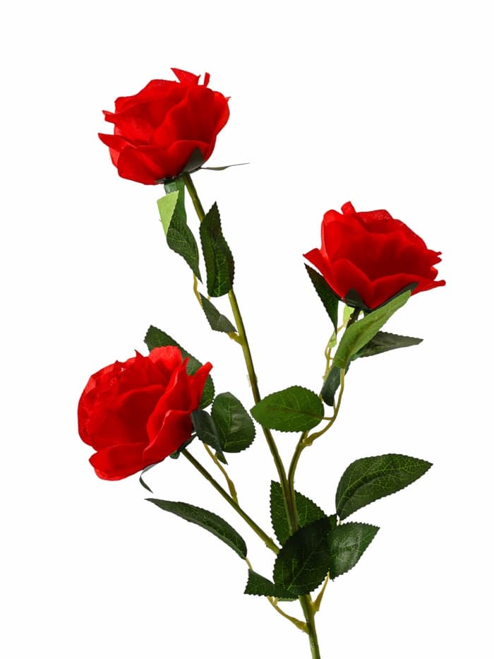 Цветы искусственные «Роза Жанна», 10×61 см, красные