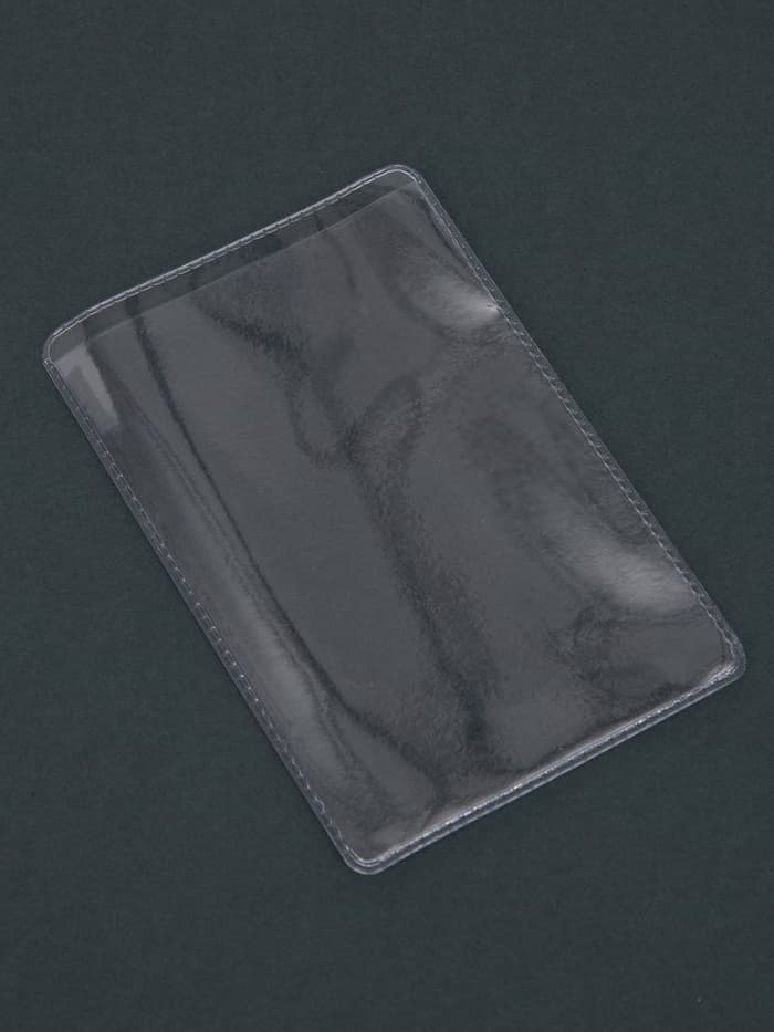 Обложка для проездного, вмещает 2 карты, 50 шт., 250 мкн, прозрачная