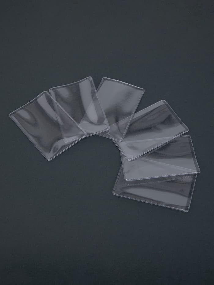 Обложка для проездного, вмещает 2 карты, 50 шт., 250 мкн, прозрачная