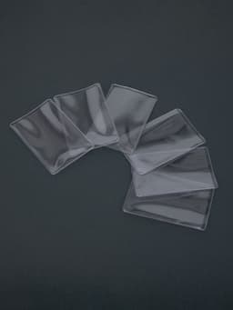 Обложка для проездного, вмещает 2 карты, 50 шт., 250 мкн, прозрачная