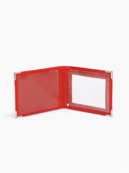 Обложка на удостоверение с окошком, красная