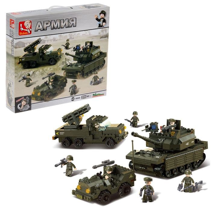 Конструктор Sluban «Боевая техника», 602 детали
